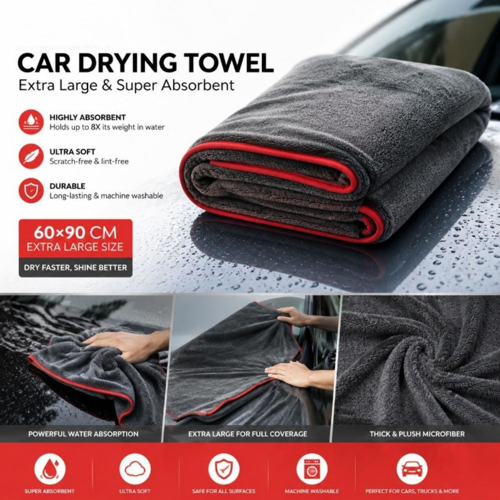 Microfiber Towel Detailing - Serviette de séchage pour voiture ultra-absorbante
