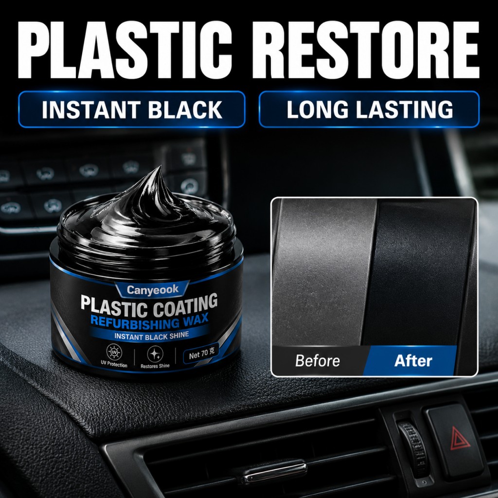 Trim Restorer Plastic - CANYEOOK Cire de Rénovation pour Garnitures